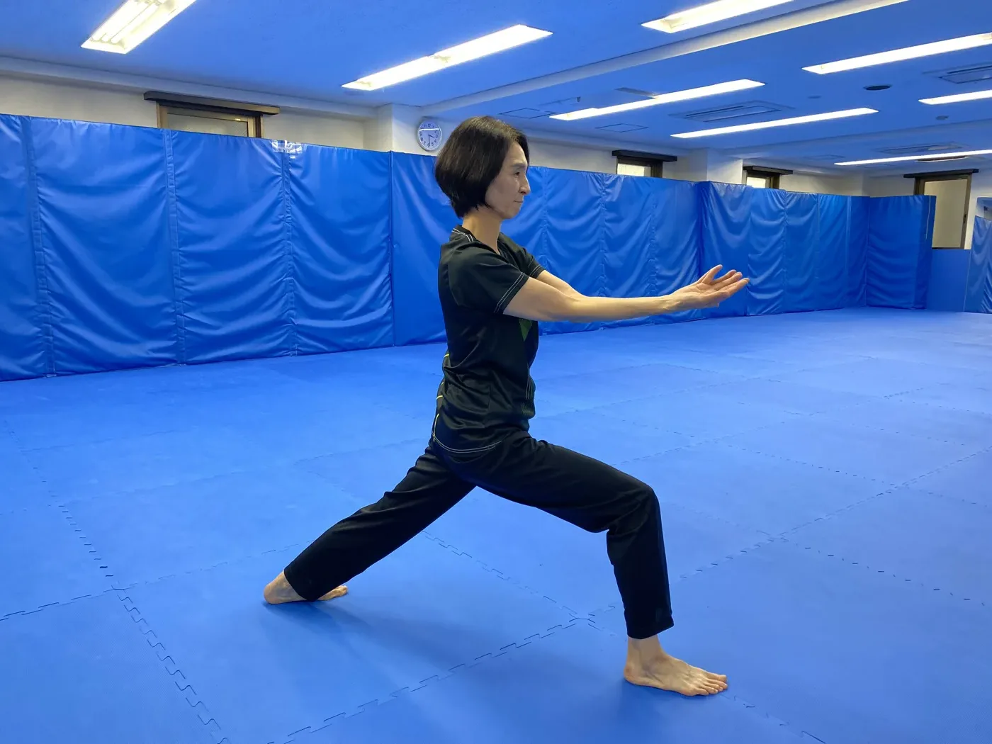 Certified Senior Instructor Izumi Sugimoto in a Taiki stance